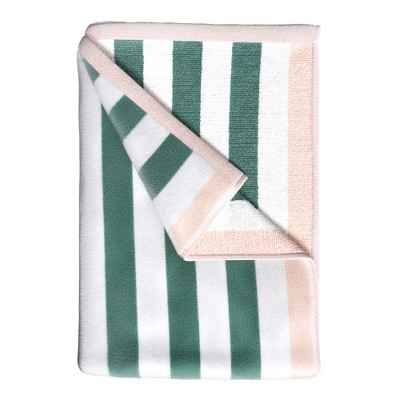 100% Cotton Stripe Border Oversized Beach Towels - Great Bay Home