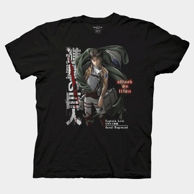 Men's Attack On Titan Short Sleeve Graphic T-Shirt - Black S