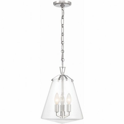 Crystorama Lighting Voss 3 - Light Chandelier in  Polished Nickel