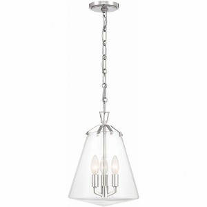 Crystorama Lighting Voss 3 - Light Chandelier in  Polished Nickel - 1 of 4