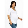 Maternity Elbow Sleeve Tunic Top - 24seven Comfort Apparel™ - 2 of 4