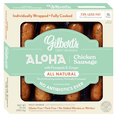Gilbert's Craft Sausage Aloha Chicken Sausage - 10oz - image 1 of 4