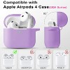 BONGEEK Silicone Apple Airpods 4th Generation - VOTILE 2029 Bling Cover with Keychain, Earbuds Charging Accessory for Women Girls -Lavender - 2 of 4
