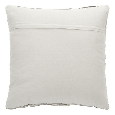 Marita 19" Light Grey Cotton Viscose Square Pillow