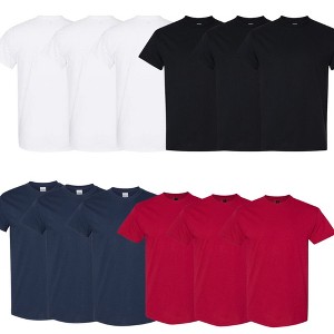 EG PRO Men's Heavyweight Cotton T-Shirt Undershirts 12-Pack Crewneck Tee for Everyday Wear - 1 of 4
