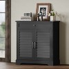 ORRD 16-Pair Shoe Cabinet with Drawer, Freestanding Entryway Storage Organizer for Living Room & Bedroom, White - 2 of 4