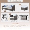 XIZZI Modular Outdoor Swivel Sectional Sofa Set, UV-Resistant Modular Lounge Set w/ Swivel Chairs, Side Table & Optional 3-Seat Sofa, Ottoman, Firepit - 2 of 4