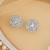 SOHI Women's Crystal Silver The Small Crystalized Stud Earrings - 2 of 4