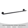 WOWOW 36 in. Stainless Steel Wall Mounted Single Towel Bar in Brushed Nickel - 4 of 4