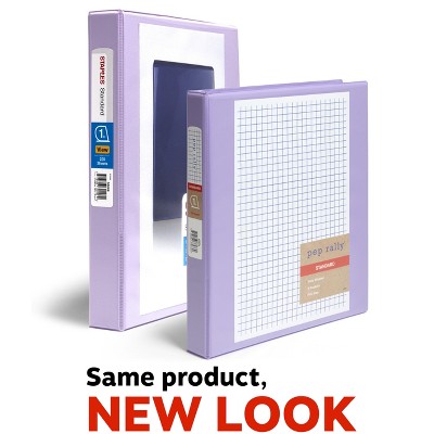 Pep Rally Standard 1" 3-Ring View Binders Lilac 58658
