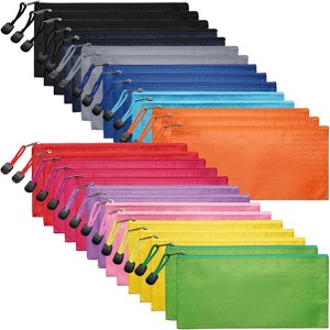 Paaaawaters 29pcs Zipper Pencil Pouches, Small Zipper Pencil Bags, Waterproof Pencil Cases, for Office School Travel Cosmetics 12 Colors - 1 of 4