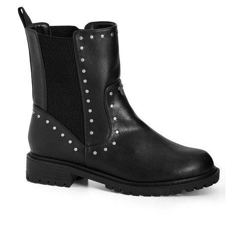 Wide fit black hot sale ankle boots womens