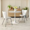 Dining Chair 32.7" H (Set of 2) – White, Faux Leather Upholstery & Black Powder-Coated Steel Frame by Zuo Modern - 2 of 4