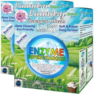 5 Star Super Deals Laundry Detergent Sheets (240 Loads) Eco-Friendly, Hypoallergenic, & Enzyme-Based Powerful Stain Removal - 1 of 4