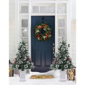 Prelit Premium Artificial Christmas Tree with LED, Mini Prelit Xmas Pine Tree for Christmas Decoration - 1 of 4
