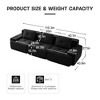PexFix Modern Modular Sectional Sofa for Living Room Corduroy Fabric Oversized 3-Seater Couch with Deep Seat Buckle Connection Anti-slip - 3 of 4