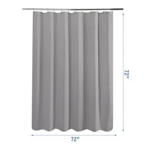 LunaLulinlk Waffle Shower Curtain, Fabric Shower Curtain with Waffle Weave - 1 of 4