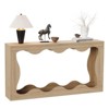 63" Narrow Farmhouse Console Table w/ Storage - Brown Wood Industrial Sofa Table for Entryway, Hallway, Foyer & Living Room - 2 of 4