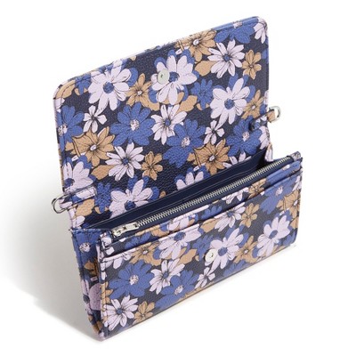 Vera Bradley Women's Outlet Faux Leather Wallet Crossbody Bag Trellis Floral — фото 2