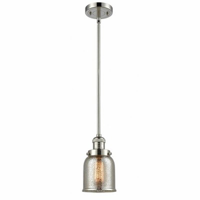 Bell - 1 Light Stem Hung Mini Pendant In Industrial Style-10 Inches Tall and 5 Inches Wide