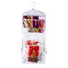 Wrapping Paper Storage Organizers- 2 Pack- Dual Sided Hanging Gift Wrap Station-Clear Compartments for 30" Rolls, Ribbon by Hastings Home - 3 of 4