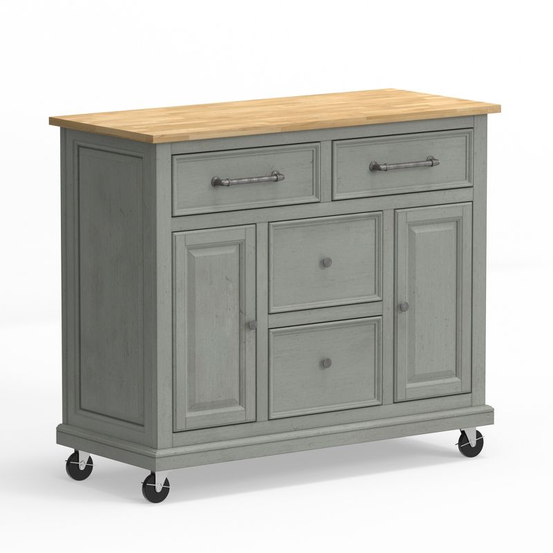 Glenwillow Home Kitchen Cart with Locking Casters - No-Tool Assembly, 4 of 8