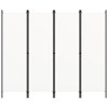 vidaXL 4-Panel Room Divider White 78.7"x70.9" - 3 of 4