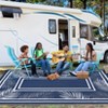 Outdoor Plastic Straw Rug Waterproof UV Resistant Patio Rug Beach Mat Foldable Outdoor Carpet with Stakes for Porch Deck Balcony Pool Backyard Picnic - 3 of 4