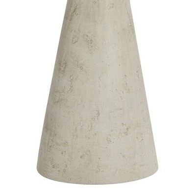 Claire 30" White and Grey Modern Table Lamp with Fabric Shade