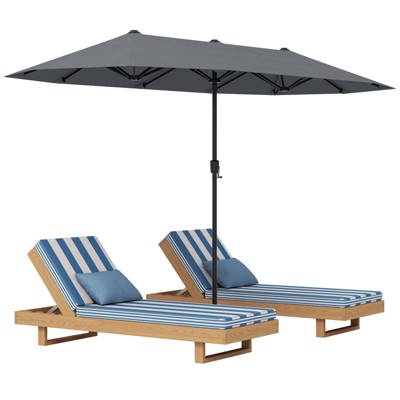 Tangkula 13 FT Double-sided Patio Umbrella Outdoor Large Twin Size Umbrella