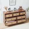 ORRD 7 Drawer Dresser for Bedroom, White Wood Vintage Chest of Drawers Wooden Storage Organizer Drawers - 4 of 4