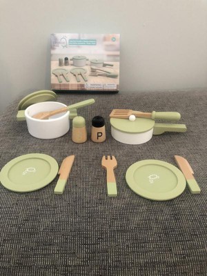 Teamson Kids Wooden Cookware Play Kitchen Toy Accessories Green 14 Pcs   GUEST 39060457 4de9 4f85 Aa2f 16d74caf743d