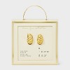 Thick Slanted Hoop Earrings - A New Day™ Gold: Brass, Sterling Silver, Nickel-Free, 14K Gold Over Brass - 3 of 4