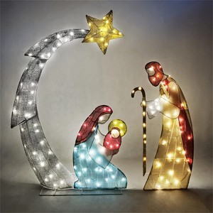 SYNCFUN 5FT 3D Christmas Nativity Scene Yard Light with LED Lights for Indoor Outdoor Garden, Lawn, Christmas Event, Christmas Eve Night Decoration - 1 of 4