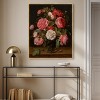 Art Remedy Jacob van Hulsdonck - Roses in a Glass Vase Vintage Classic Roses Wall Art Framed - 2 of 4