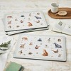 Pimpernel Wrendale Designs Large Placemats, Set of 4 - Durable Cork-Backed Board Table Mats, British Countryside Animal Illustrations - 15.8" x 11.7" - 2 of 4