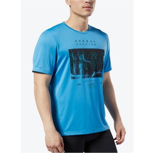 Reebok Mens RE Run Crew Graphic T-Shirt - 1 of 2