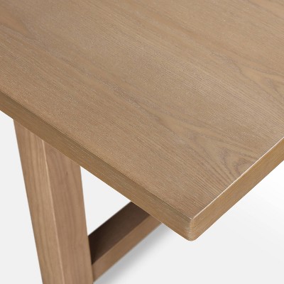 Rustic Beige Reclaimed Wood Extendable Dining Table for Six