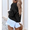 Coolmee Women's Long Sleeve Open Front Knit Cropped Cardigan Sweaters Casual Drop Shoulder Short Shrugs Sweater Coats - 3 of 4