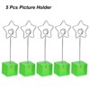 Unique Bargains Metal Resin Cube Base Star Shape Pictures Memo Place Card Holder 5 Pcs - 3 of 4