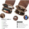 FATMOON Women's Crossbody Phone Bag with Wide Shoulder Strap, Single Shoulder Bag, PU Soft Leather Double Layer Purse - 4 of 4