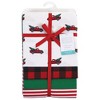 Hudson Baby Infant Boy Cotton Flannel Receiving Blankets, Christmas Tree Truck, One Size - 2 of 4