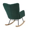 Maliang Glider Chair for Living Room, Teddy Fabric Rocking Chair with Metal Frame - 4 of 4