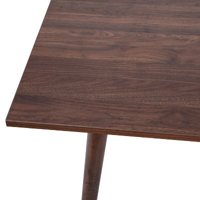Hatfield 48" Dark Walnut Mid-Century Modern Engineered Wood Dining Table