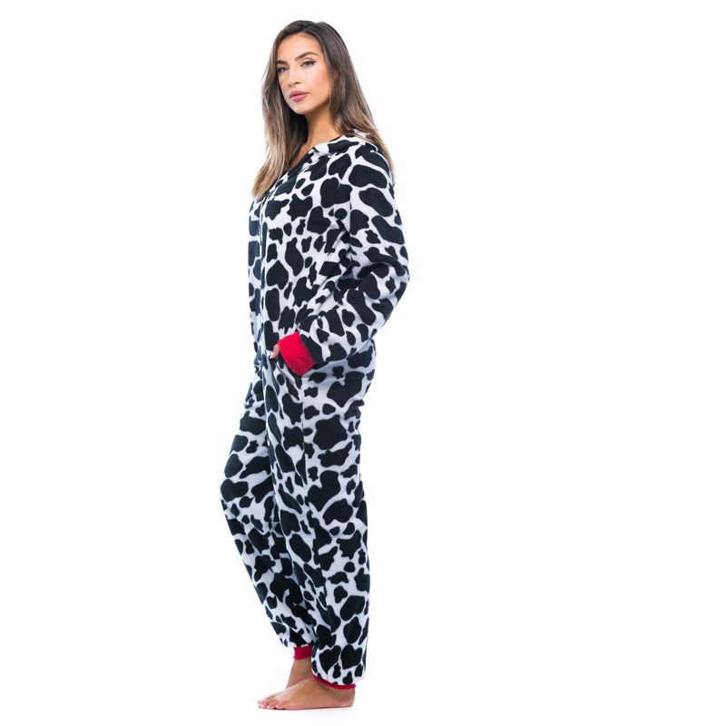 Just Love Womens One Animal Print Adult Onesie Hooded Pajamas, 3 of 7