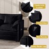 DOMETOUR Oversized Deep 3 Seat Sectional Sofa, Modern Chenille Cloud Couch with 3 Pillows for Living Room Bedroom Apartment Office - 4 of 4