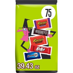 HERSHEY'S Reese's Kit Kat Almond Joy Halloween Candy Variety Bag - 75pc/39.43oz - 1 of 4
