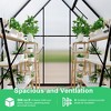 Aluminum-Framed Polycarbonate Greenhouse, Heavy Duty Polycarbonate Greenhouse with Roof Vent, Large Enhanced Aluminum Greenhouse Kit - 3 of 4