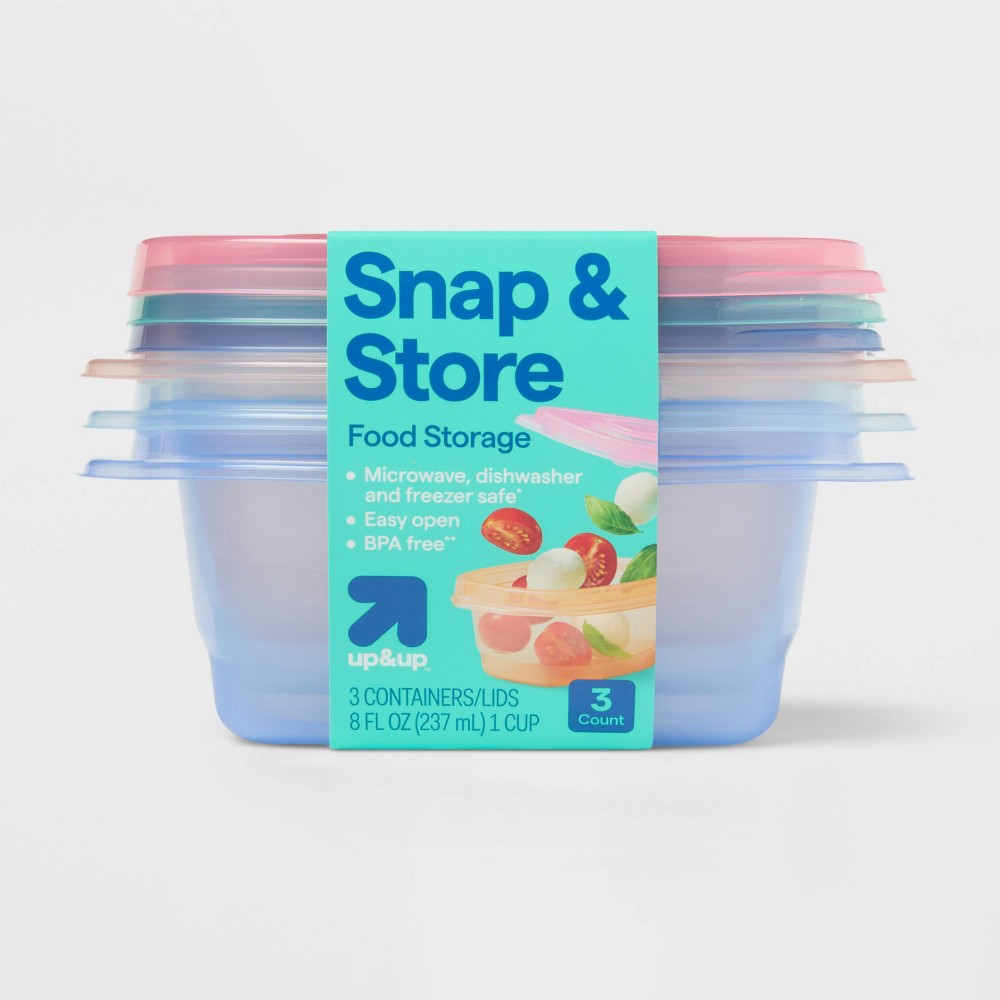 UPC 191907962727 - Rectangle Food Storage Container - 8oz/3pk - up&up ...
