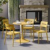 WestinTrends Playa Outdoor Modern Stackable Plastic Patio Dining Chairs (Set of 4) - 2 of 4